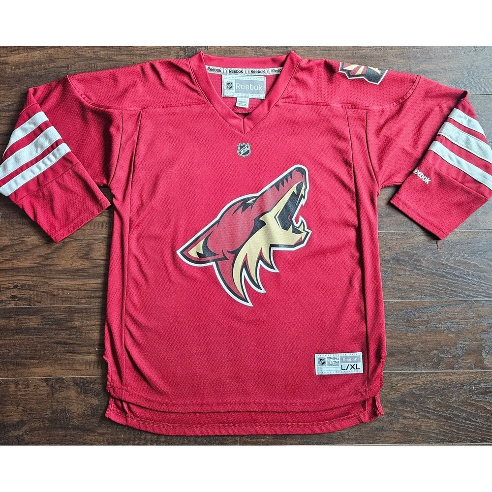 Arizona Coyotes NHL Red Jersey Kids Size L/XL Reebok New Logo Blank Back